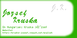 jozsef kruska business card